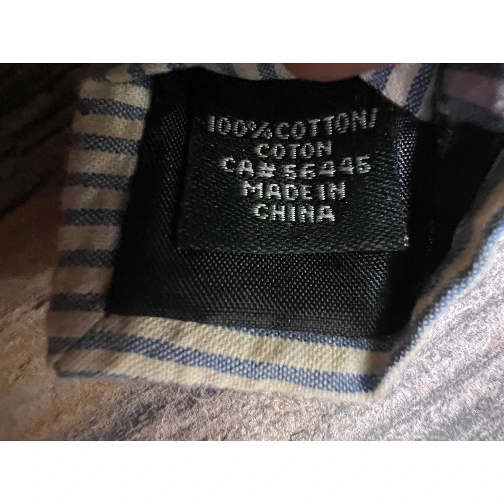 J Crew The Cotton Tie‎ Skinny Blue White Stripe Preppy Business Casual Accessory